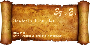 Szokola Emerita névjegykártya